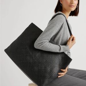 Quince Italian Leather Handwoven Tote